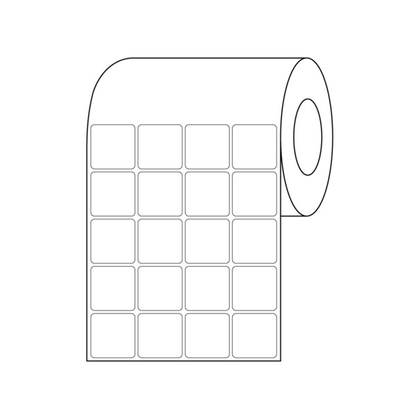 Xylene Resistant Slide Label, 7/8" x 7/8", 4 Across White